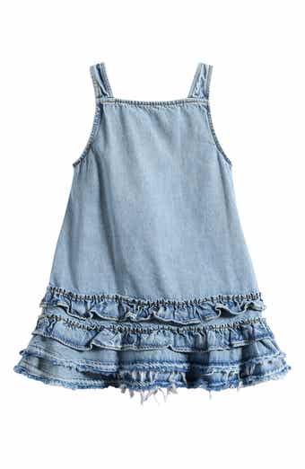 Kids' Ruffle Tiered Denim Dress
