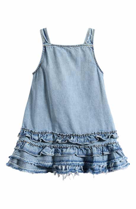 Vintage Havana Kids' Ruffle Tiered Denim Dress