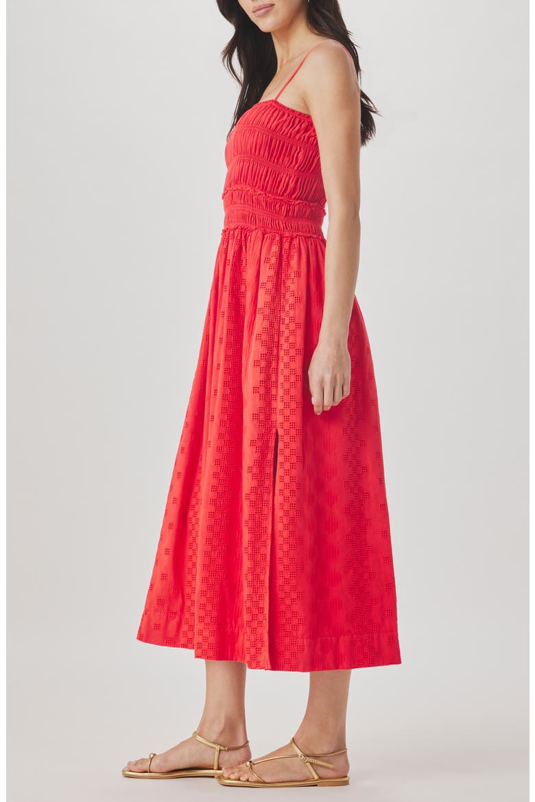 Kenzie Eyelet Sleeveless Maxi Dress, Alternate, color, SCARLET RED
