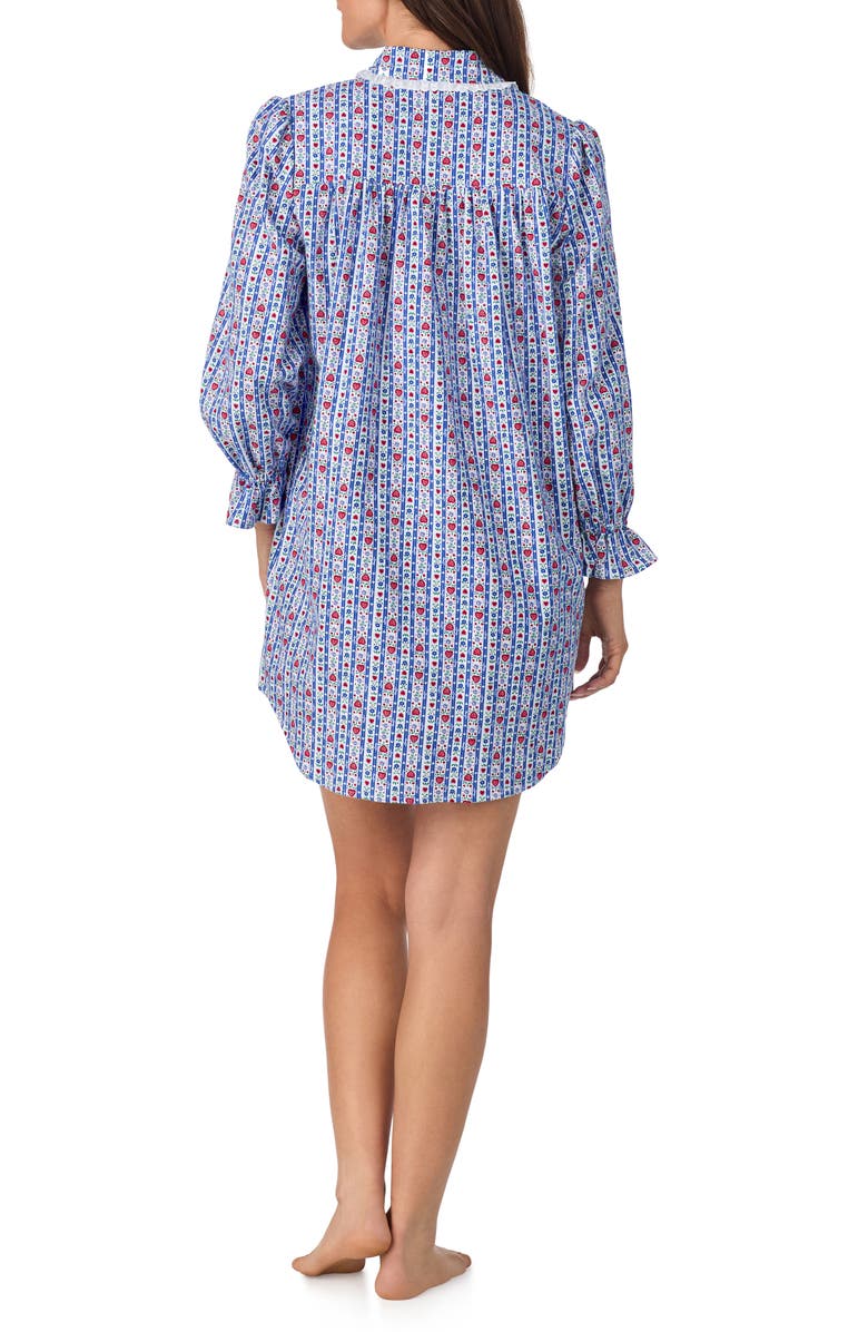 Lanz of Salzburg Flannel Nightgown, Alternate, color, Bluemulti