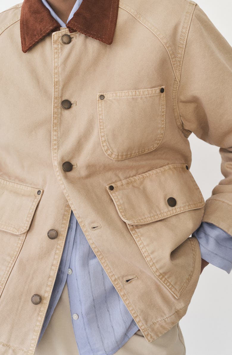 MANGO Rio Cotton Twill Barn Jacket, Alternate, color,