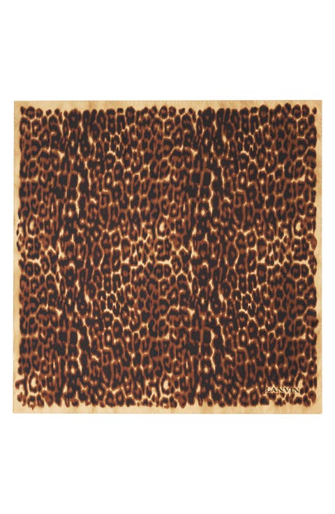 Leopard Print Silk Scarf