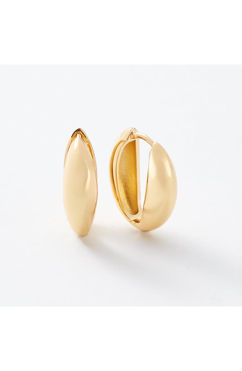 Sara Patino Gardenia Reversible Gold Hoop Earrings, Alternate, color, Gold