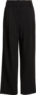 Wit & Wisdom Ultra Skyrise Lace Trim Straight Leg Pant