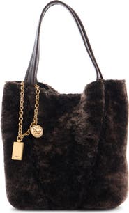Chloé Small Spin Genuine Shearling Tote