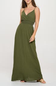 WEST K Solid Sleeveless Gauze Maxi Dress