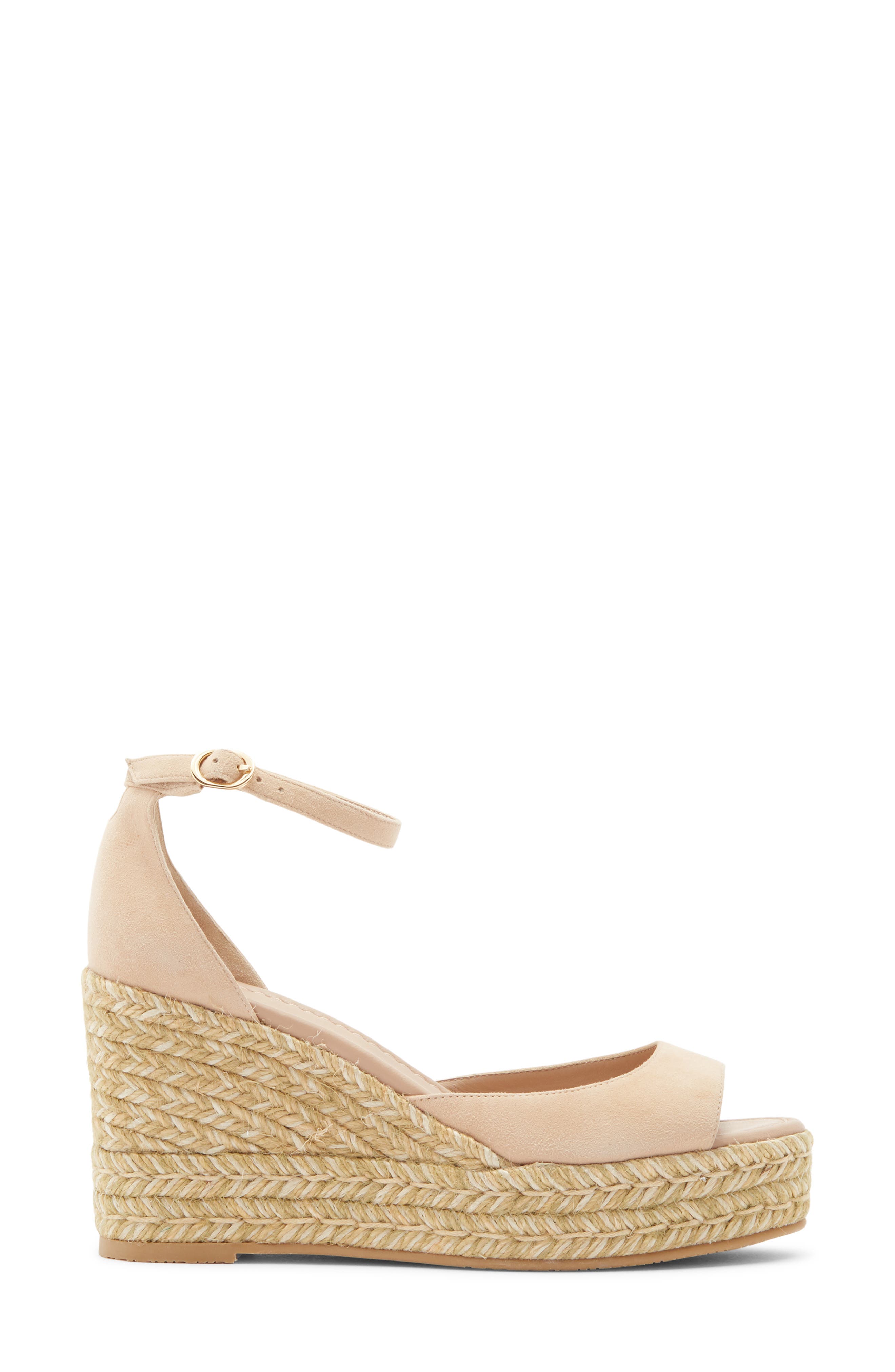 Stuart Weitzman Distia Espadrille Wedge Sandal, Alternate, color, Adobe