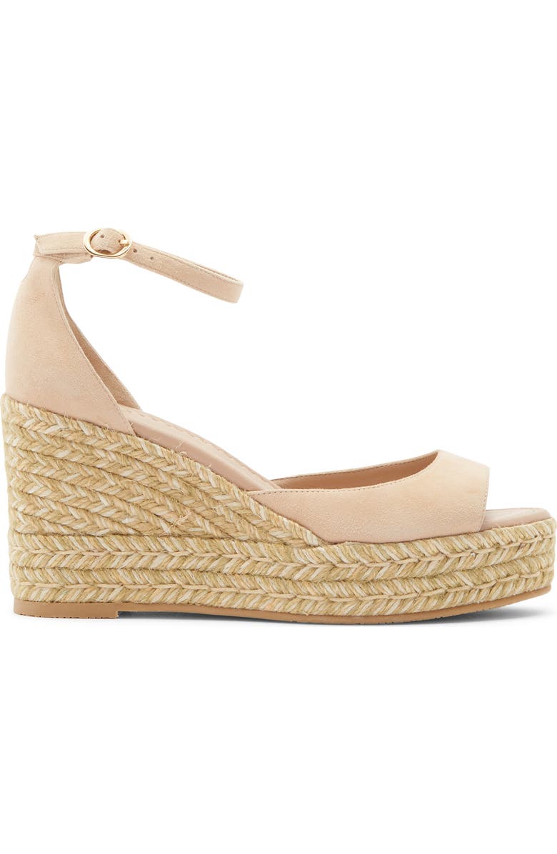 Stuart Weitzman Distia Espadrille Wedge Sandal, Alternate, color, Adobe