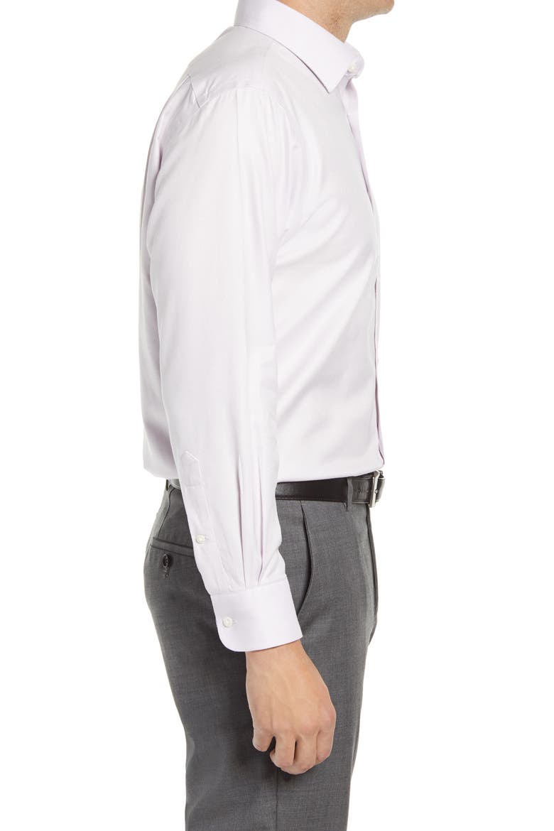 Traditional Fit Non-Iron Solid Stretch Dress Shirt, Alternate, color, LAVENDER