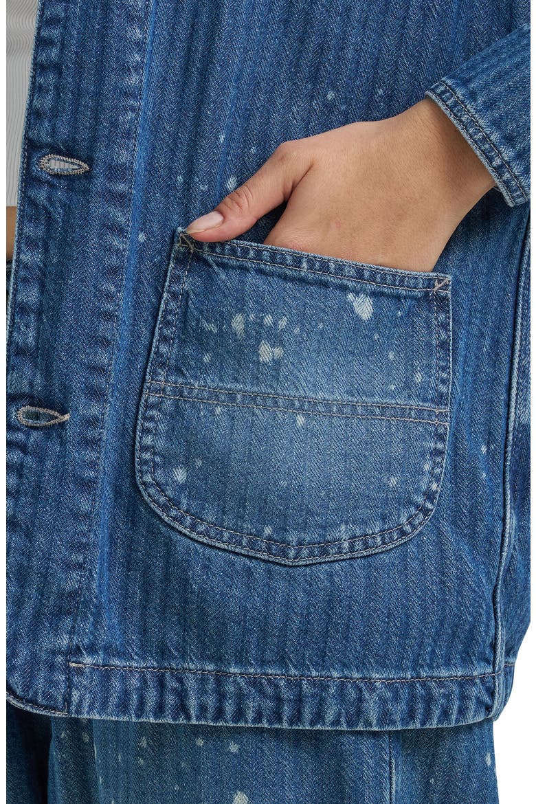 Bleach Splatter Herringbone Denim Chore Jacket, Alternate, color, DREAM OF ME