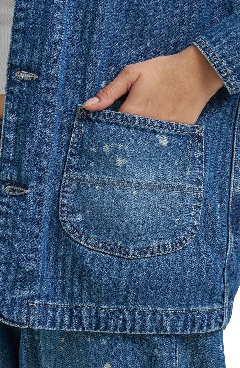 Lee Bleach Splatter Herringbone Denim Chore Jacket, Alternate, color, 