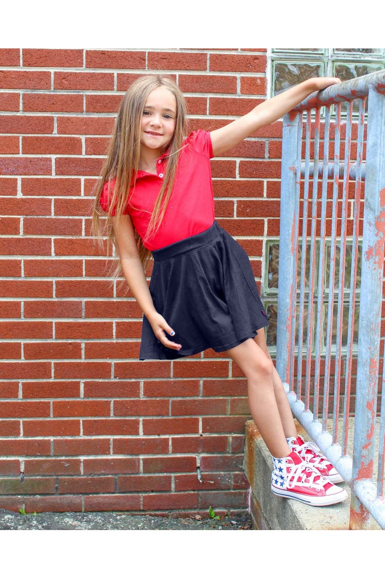 Girls 100% Cotton Puff Short Sleeve Polo Tee with Peter Pan Collar, Alternate, color, White