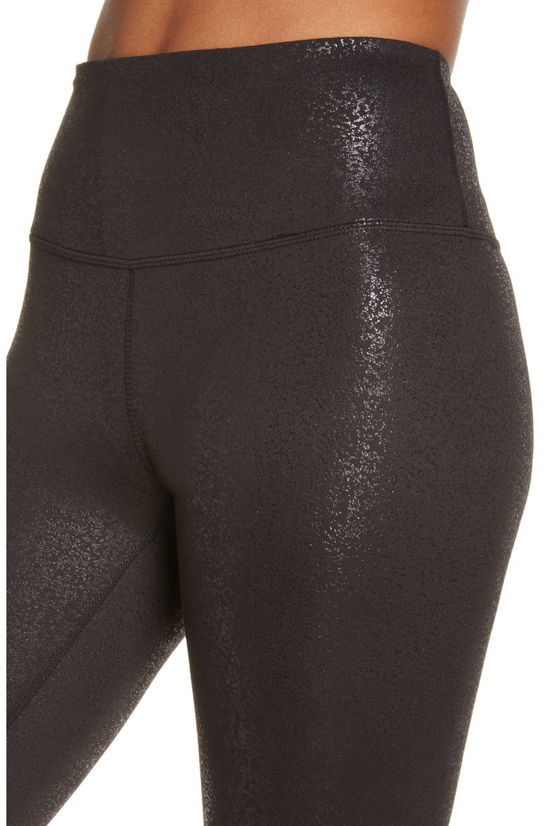 Live In Metallic Print High Waist Leggings, Alternate, color, GREY REPTILE IMPRESSION PRINT