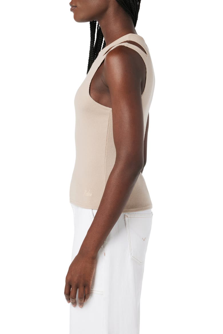 High Neck Cut Out Tank, Alternate, color, CAMEL