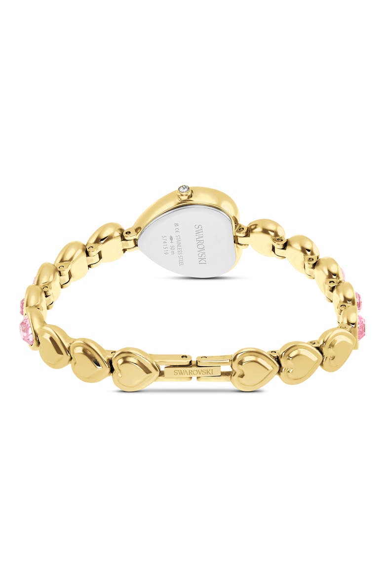 Idyllia Heart Crystal Bracelet Watch, 22mm, Alternate, color, PINK