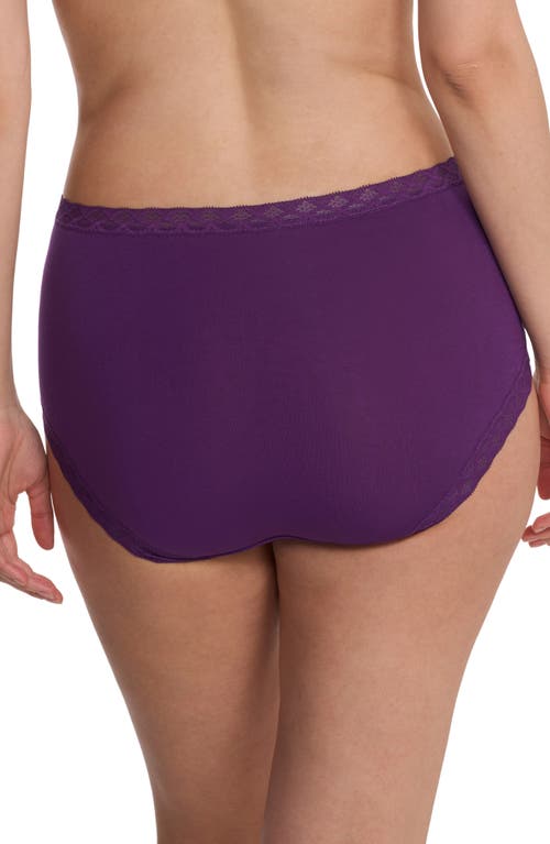 Natori Bliss Stretch Cotton Full Briefs In Purple