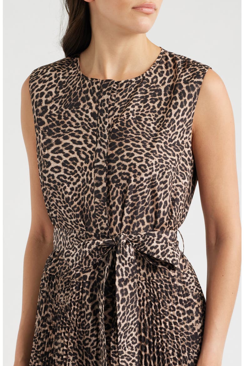 Stella Leopard Print Midi Dress, Alternate, color, NATURAL MULTI