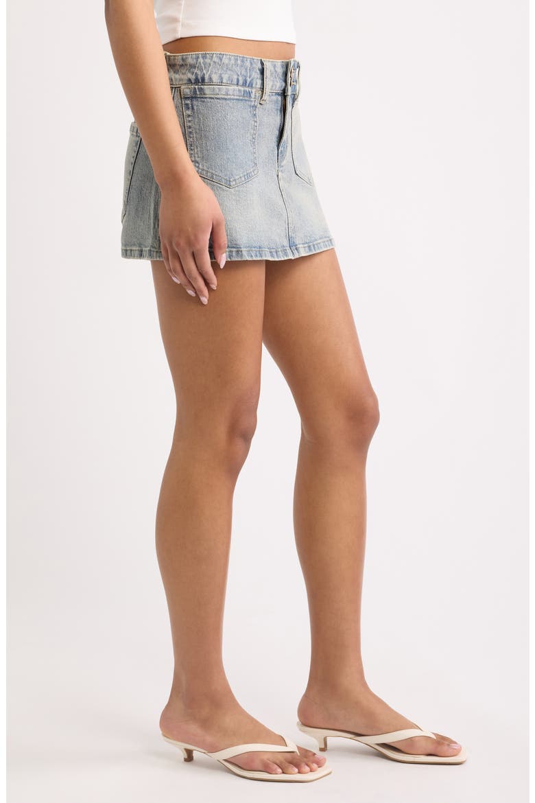 Miniskirt with Front Pockets, Alternate, color, LIGHT WASH