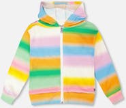 Deux par Deux Long Sleeve French Terry Zip Front Hoodie