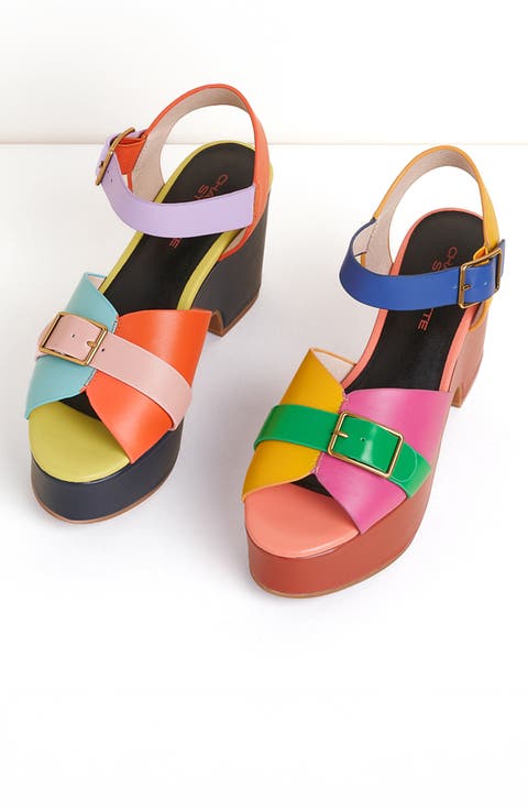 Raf Mismatch Platform Sandal