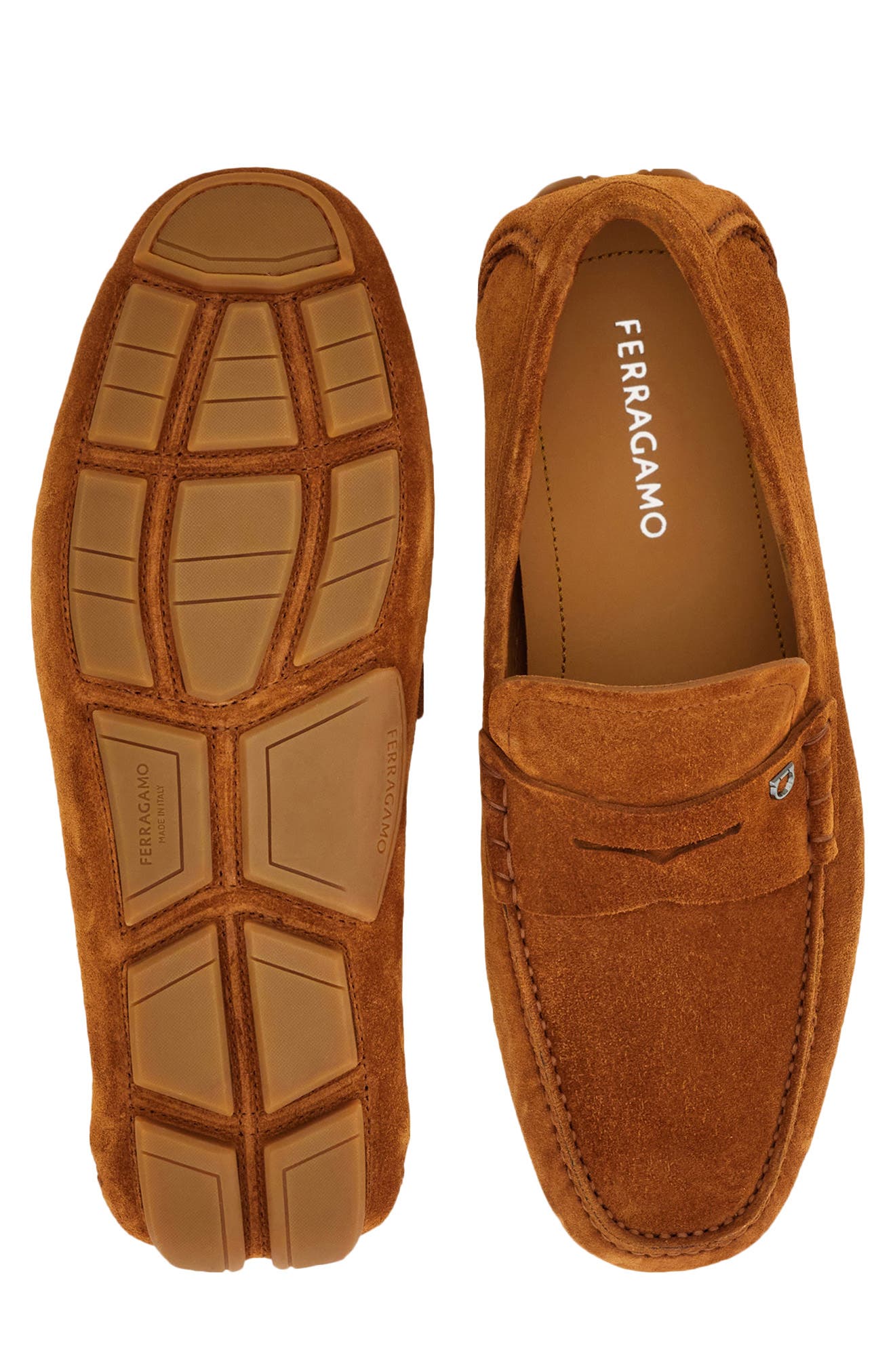 FERRAGAMO Timothy Driving Loafer, Alternate, color, Naturale New Biscotto