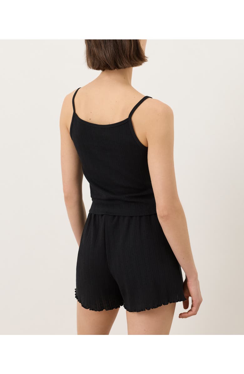 Pact Organic Cotton Pointelle Cami, Alternate, color, Black