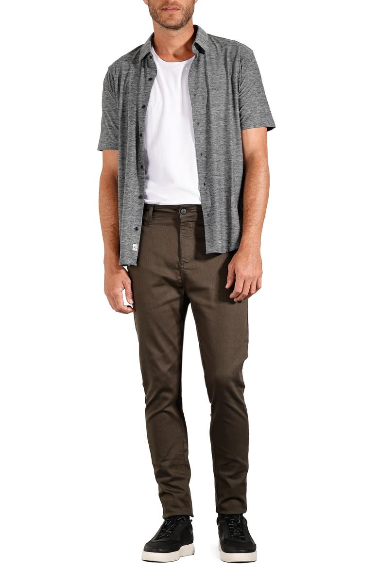 Short Sleeve Slim Tech Shirt, Alternate, color, Grey