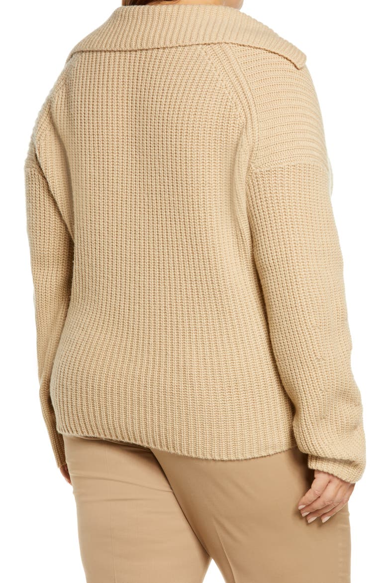 Collared Wool & Cashmere Sweater, Alternate, color, FAUNA