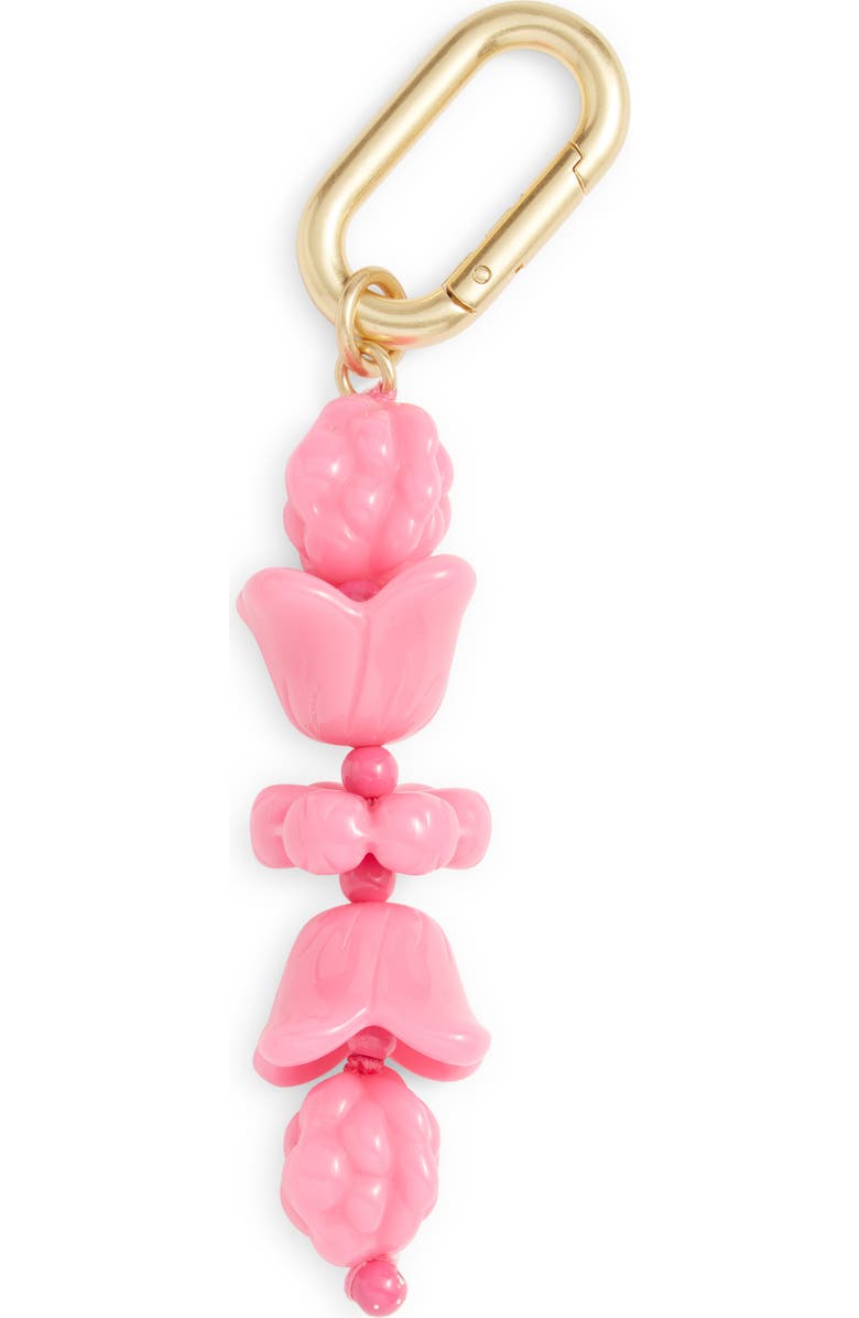 Clare V. Le Jardin Key Fob, Main, color, Peony