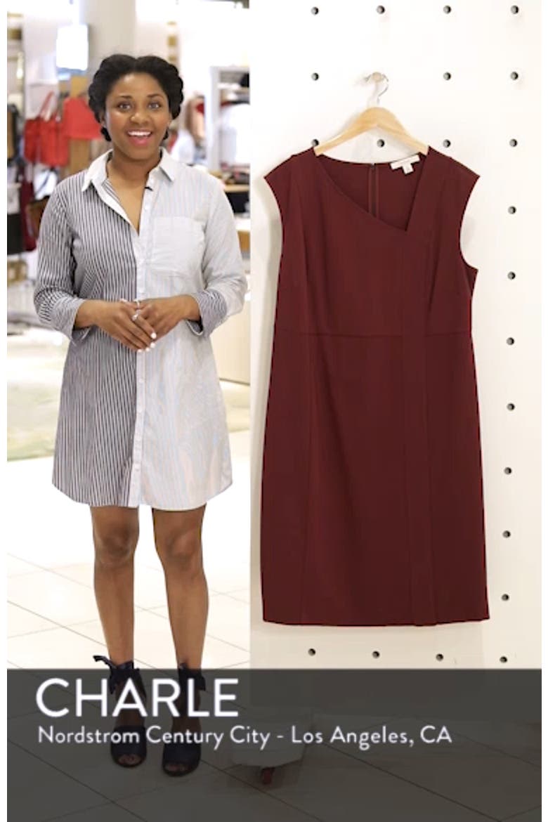 Asymmetrical Neck Sheath Dress video