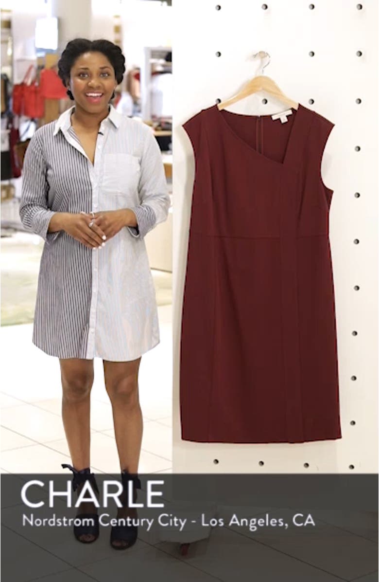 Asymmetrical Neck Sheath Dress, sales video thumbnail