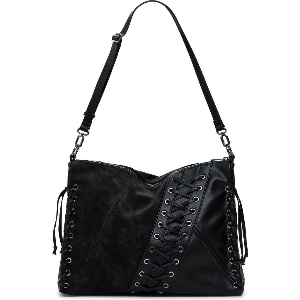 Desigual Medium Faux Leather Crossbody Bag In Black