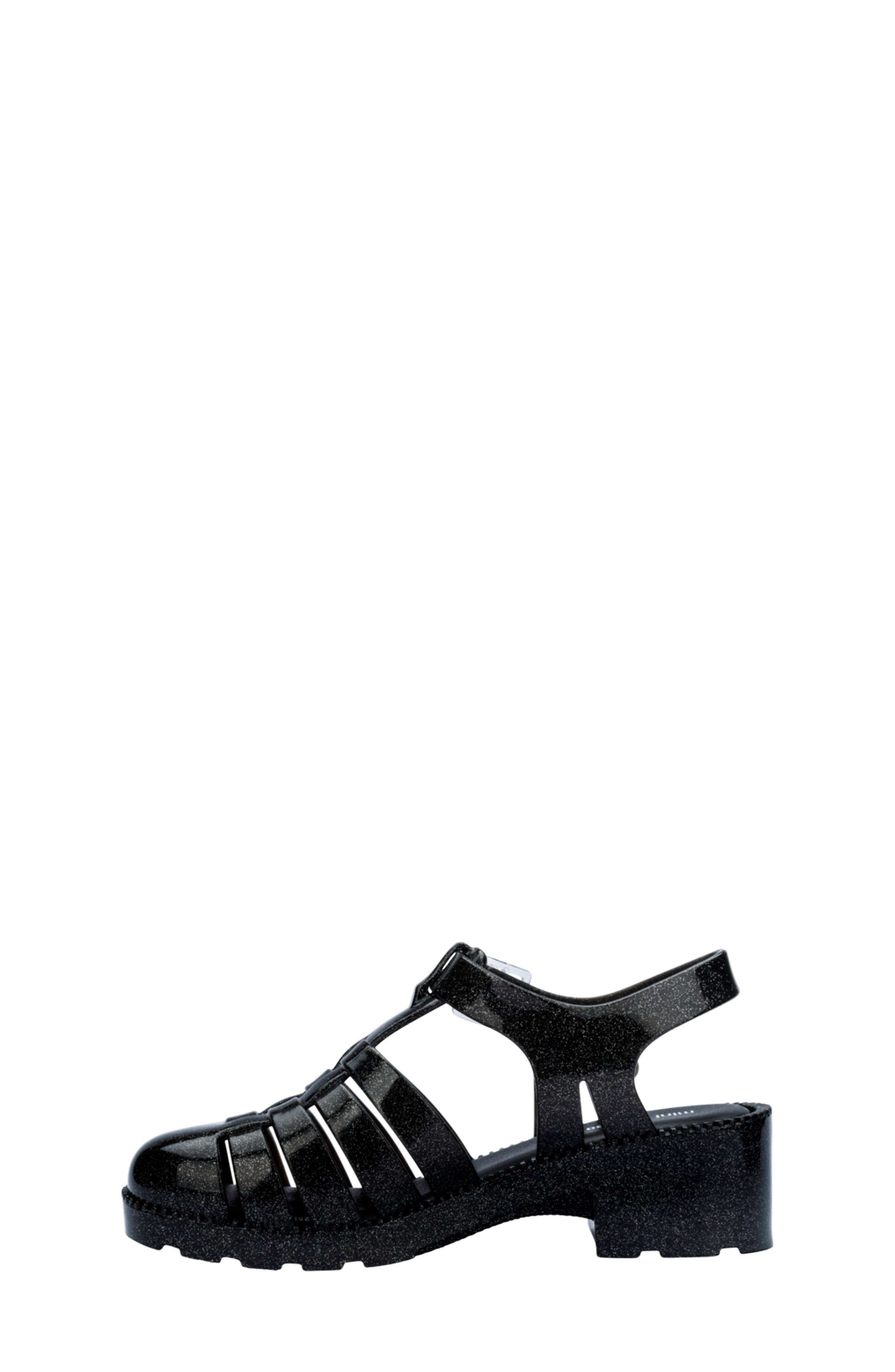 Mini Melissa Posession Jelly Fisherman Sandal, Alternate, color, Pearly Black