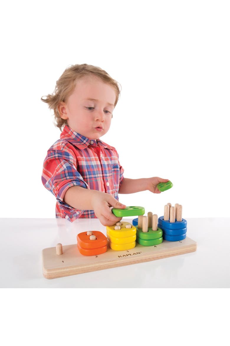 Toddler Stacking Number Board, Alternate, color, Multicolor