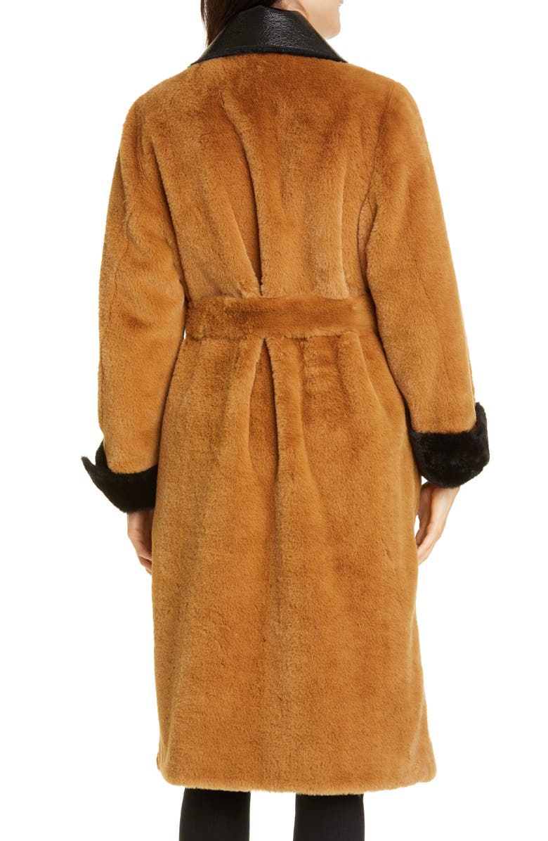 Stand Studio Pamella Velvety Faux Fur Coat, Alternate, color, 