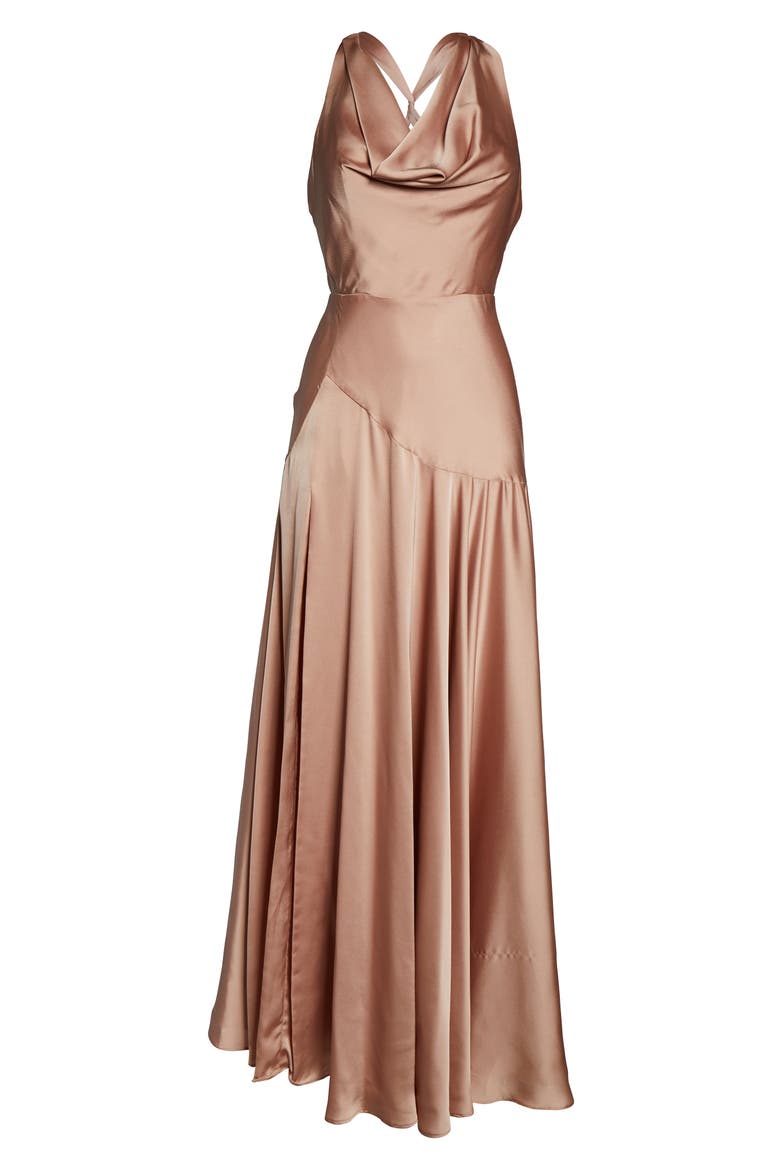 The Alice Evening Gown, Alternate, color, DARK NUDE