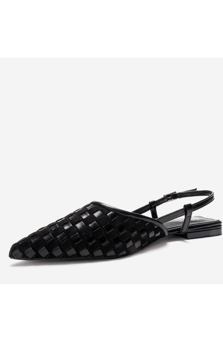 Prologue Shoes Chanda Pointed Toe Woven Sandal, Alternate, color, Black