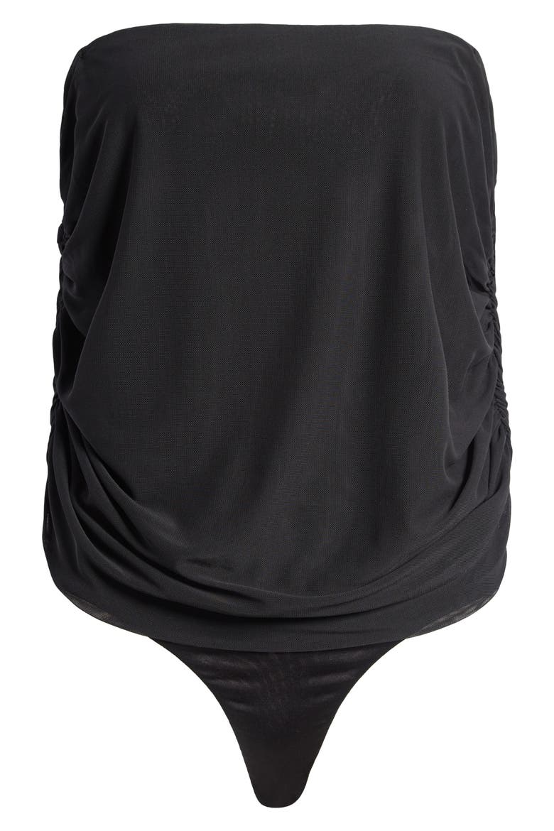 Divya Off the Shoulder Bodysuit, Alternate, color, NOIR