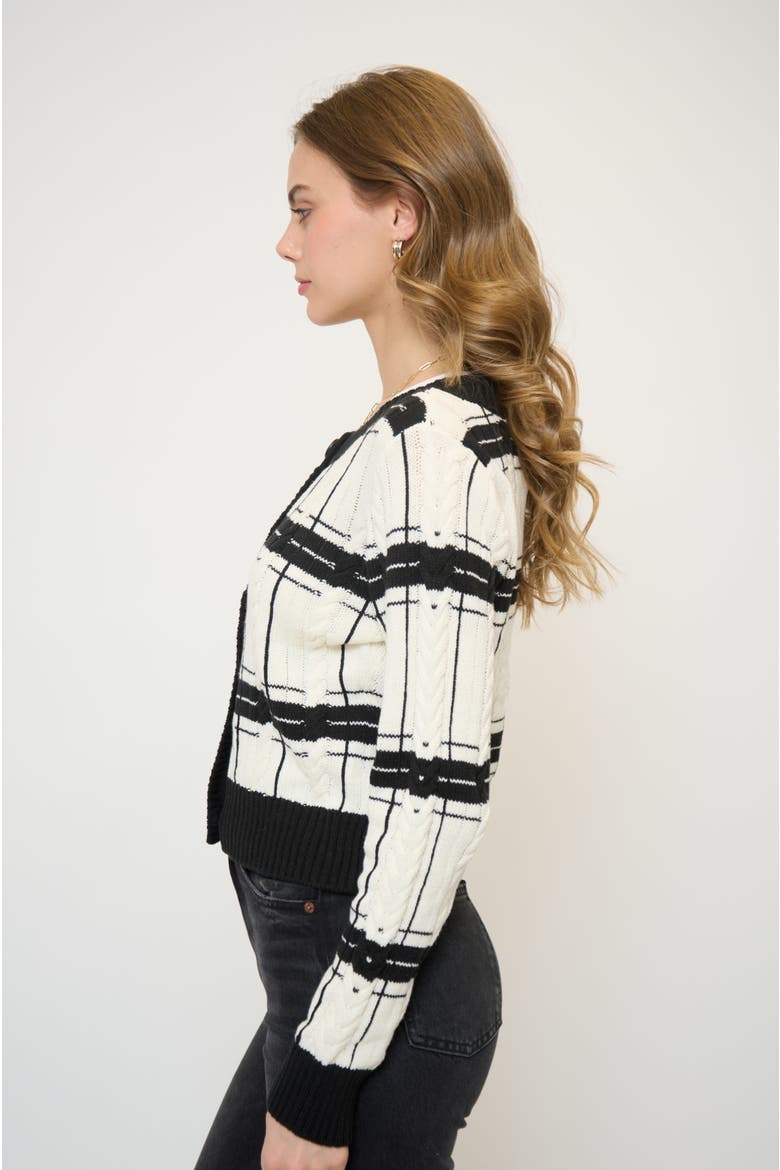 Eden Specialty Stitch Cardigan, Alternate, color, IVORY MULTI