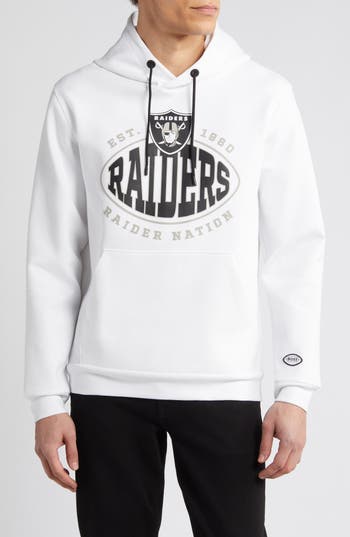 Shop Hugo Boss Boss X Nfl Touchback Graphic Hoodie In Las Vegas Raiders White