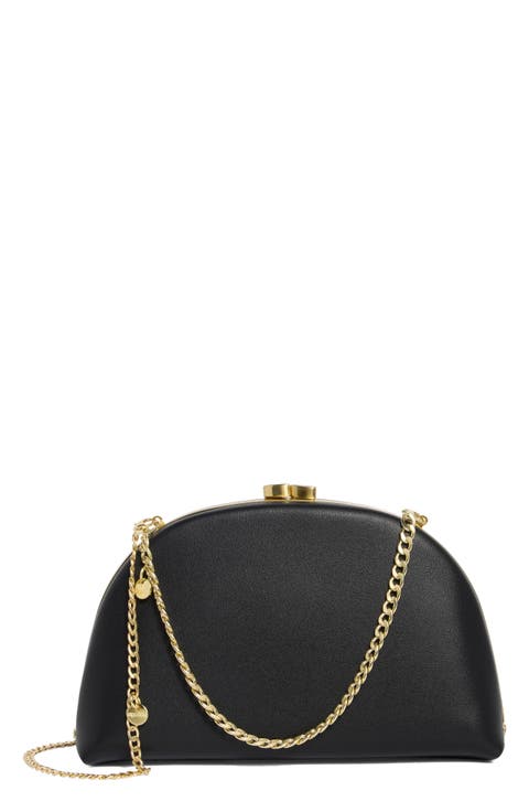 Celeste Curved Faux Leather Clutch