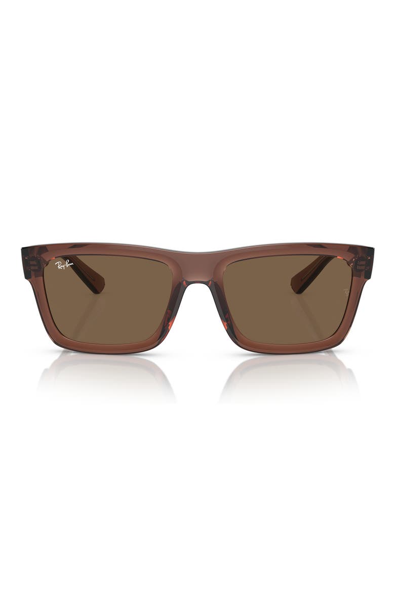 Warren 57mm Rectangular Sunglasses, Main, color, TRANSPAREN