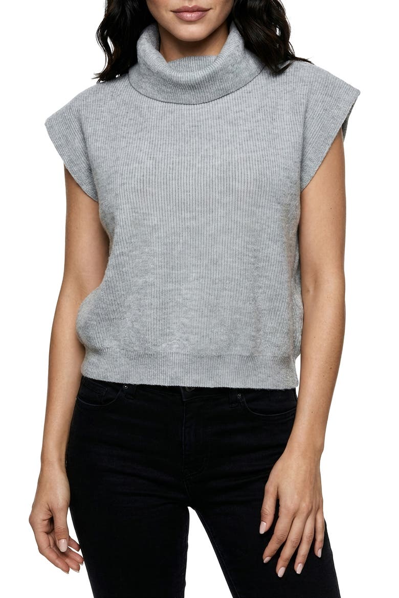 Sleeveless Turtleneck Sweater, Main, color, GREY