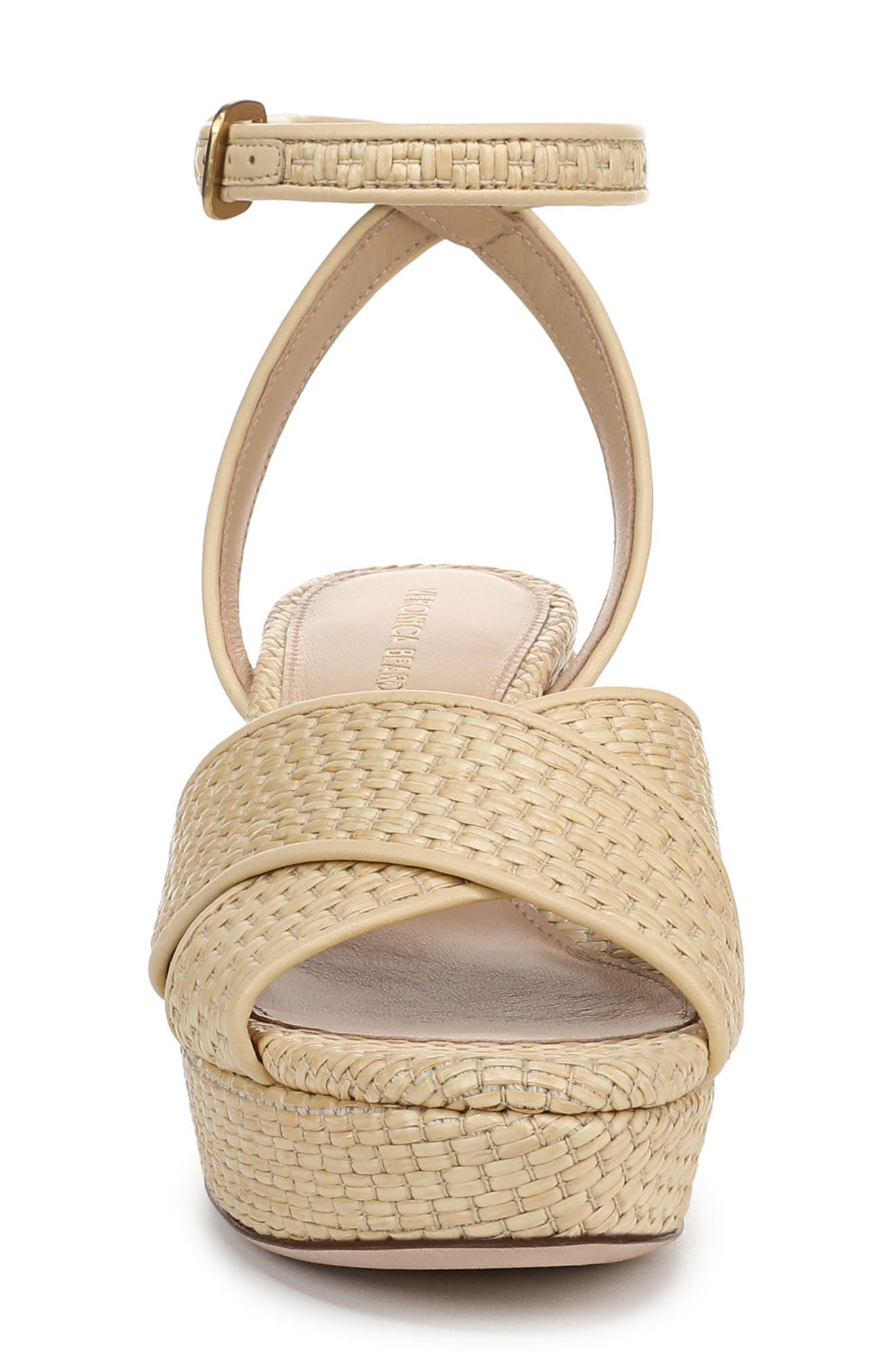 Veronica Beard Danika Ankle Strap Platform Sandal, Alternate, color, Natural