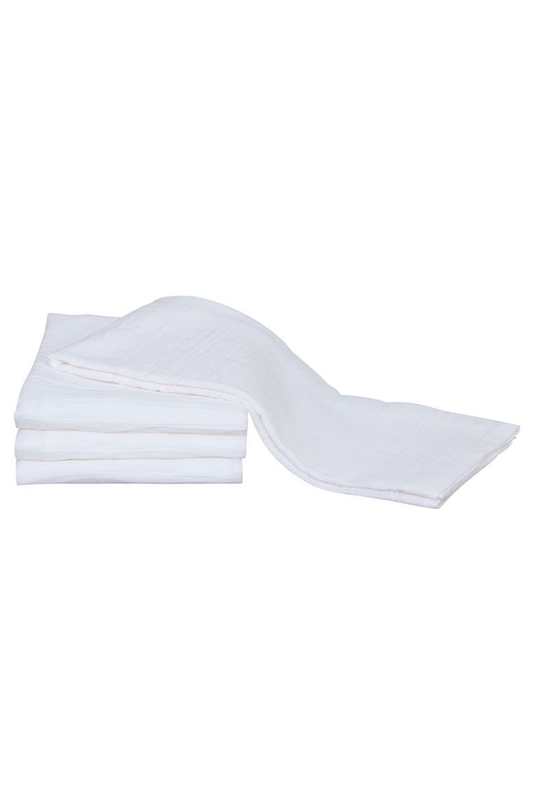 Flour Sack Towel Set Of 4, White, Main, color, White