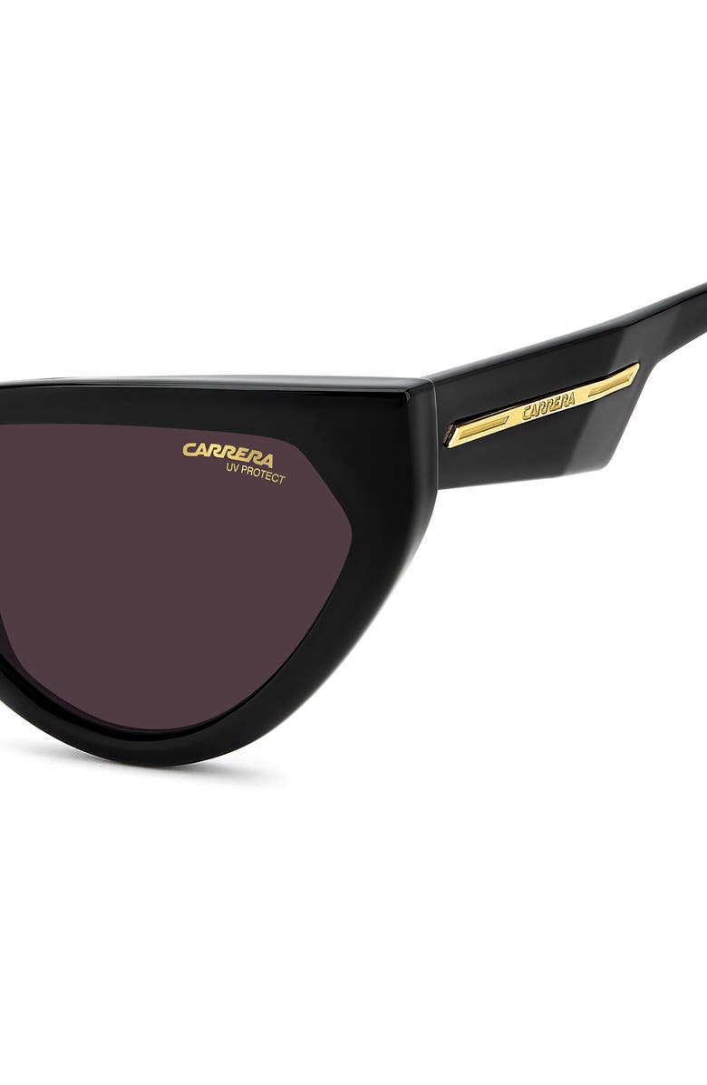 Carrera Eyewear Victory 57mm Butterfly Sunglasses, Alternate, color, Black/ Mauve