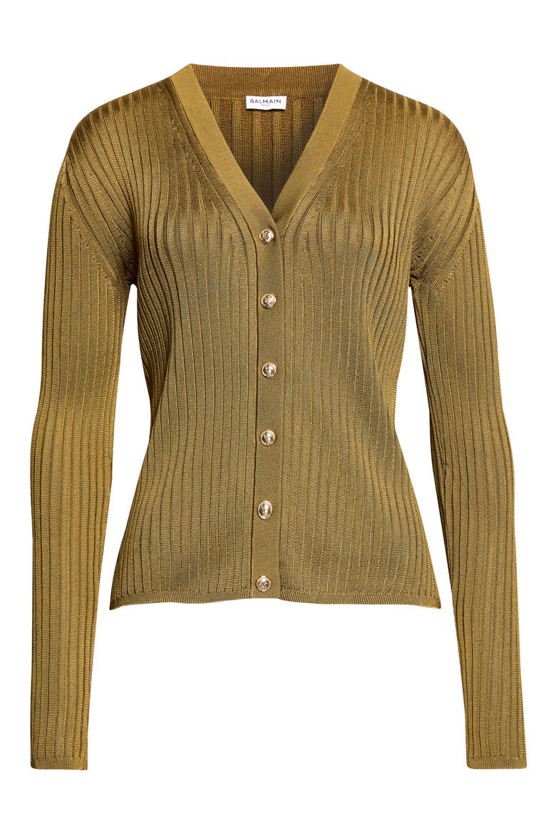 Ribbed Cardigan, Main, color, A86 OLIVE GREEN