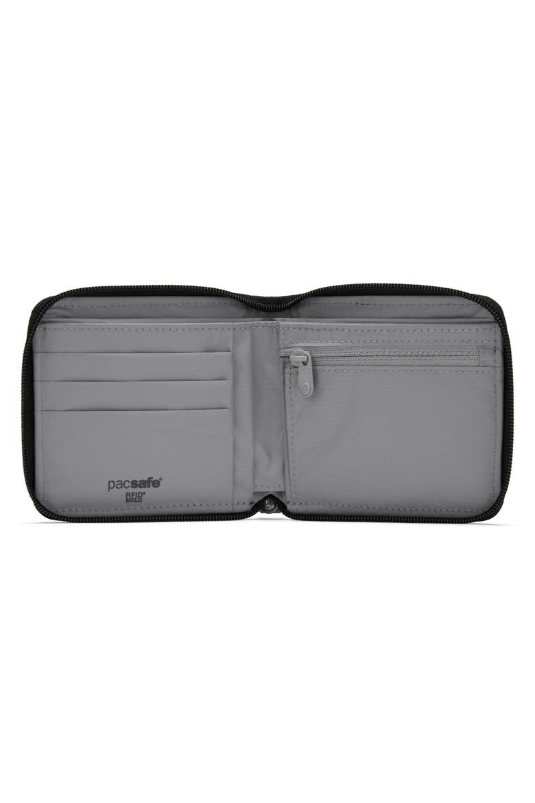RFIDsafe Zip Around Wallet, Alternate, color, Jet Black