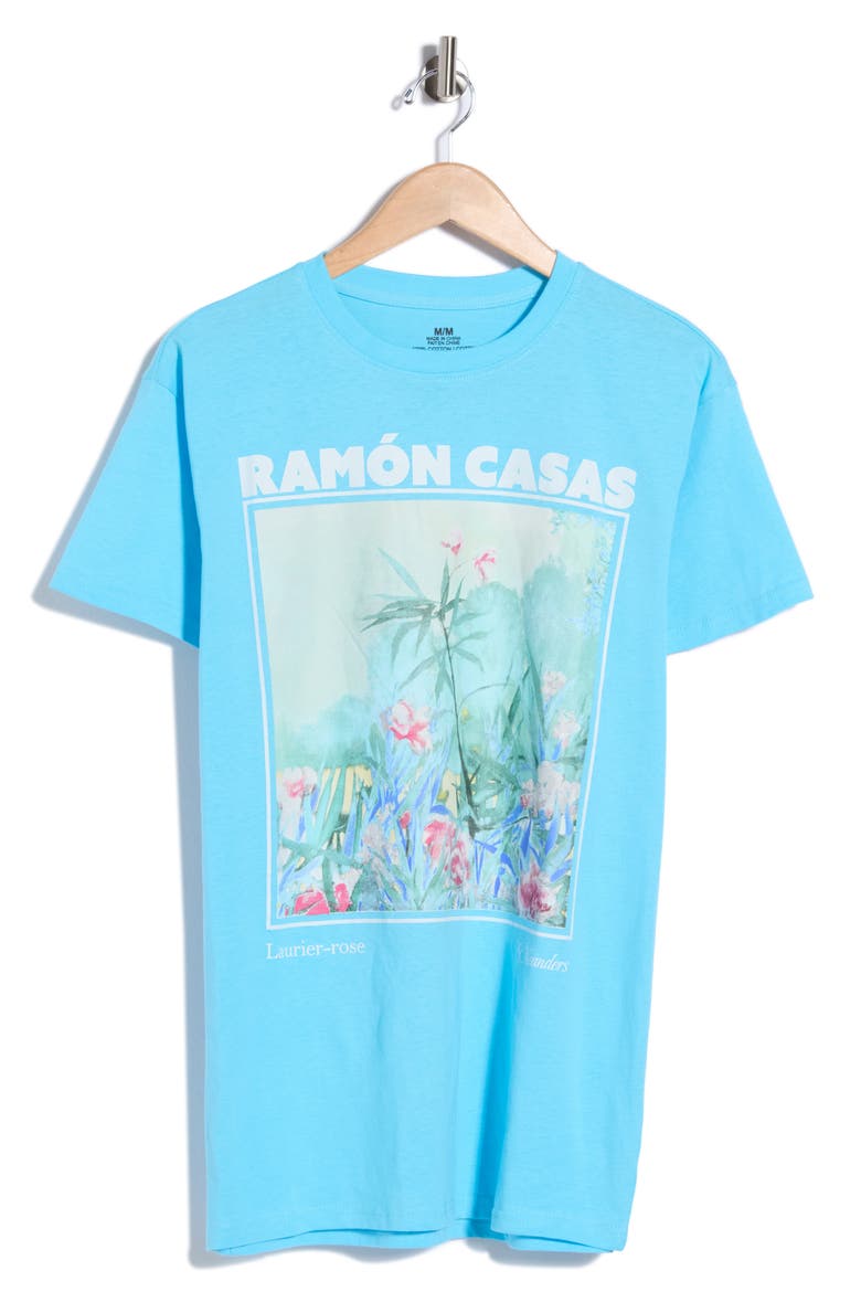 Oleanders Graphic Tee, Main, color, LIGHT BLUE