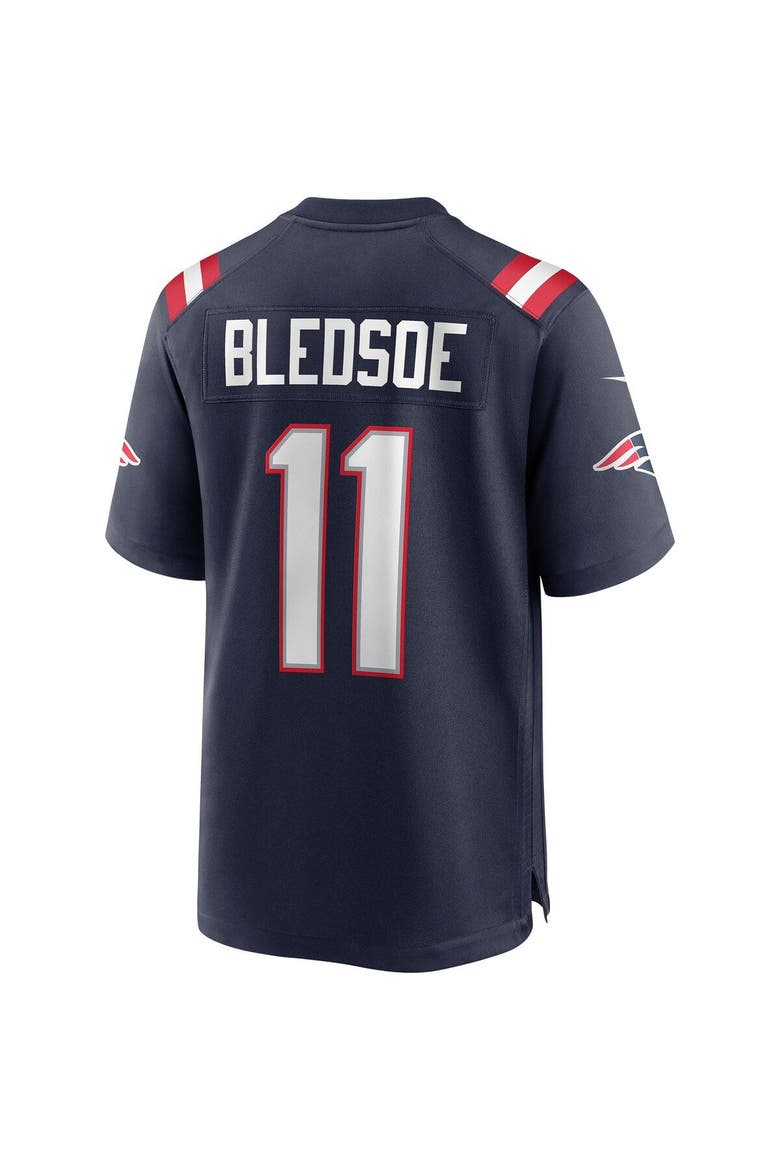 Men's Nike Drew Bledsoe Navy New England Patriots Game Retired Player Jersey, Alternate, color, Navy